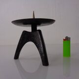 German Brutalist Iron Candleholder, 1960s