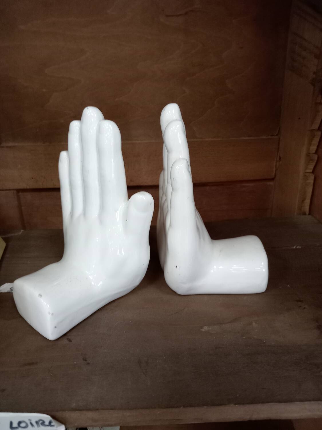 Ceramic Hands Bookends