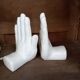 Ceramic Hands Bookends