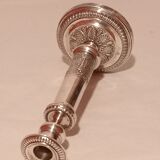 Directoire style candle holder in silver metal