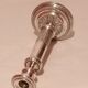 Directoire style candle holder in silver metal