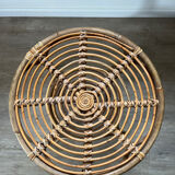 Rattan side table