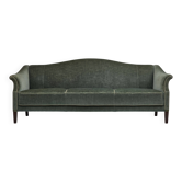 1960s, 3-seater Danish sofa, green furniture velour.