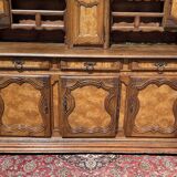 18th century - Bressan sideboard with elm burl clock