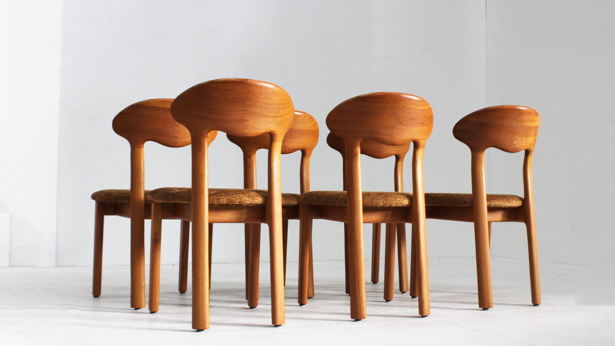 Vintage Danish solid teak dining room chairs Juul Kristensen set of 6