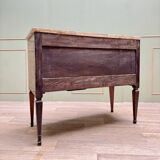 Commode In Marquetry With Central Projection In Transition Style 19th Century