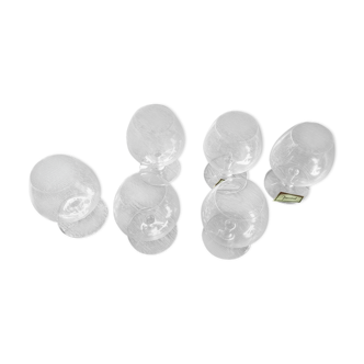 6 Baccarat cognac glasses