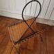Metal and rattan magazine rack