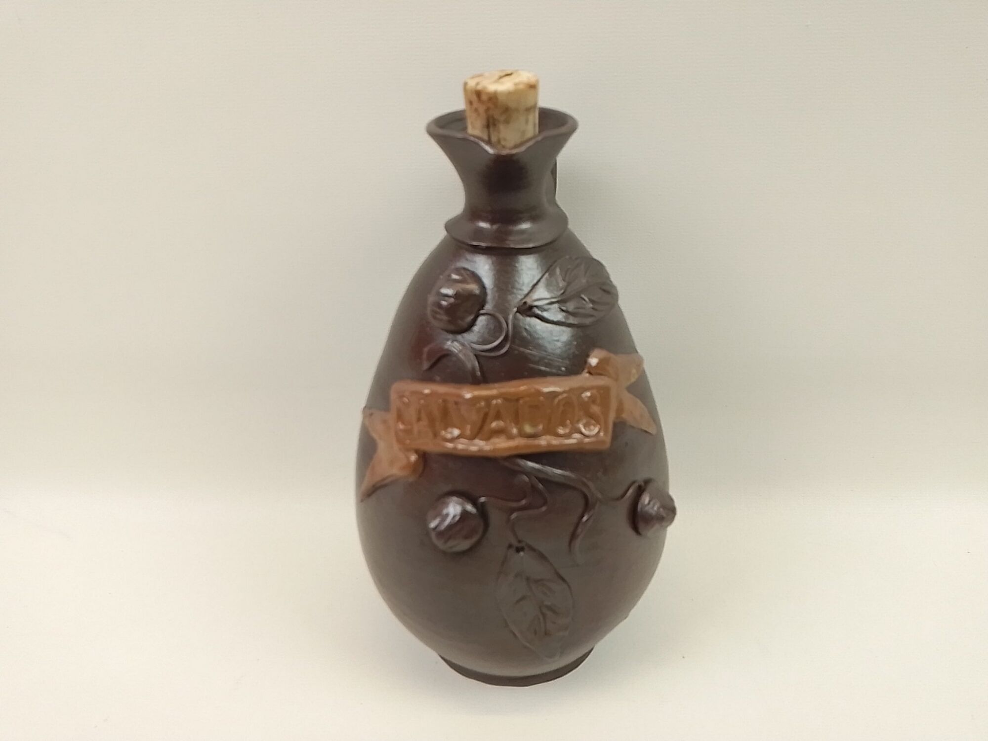 Bouteille Calvados en grès une anse 22 cm