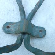 2 wall coat rack in wrought iron with 4 hooks