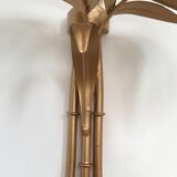 Wall lamp "bamboo" double fire lacquered metal old gold