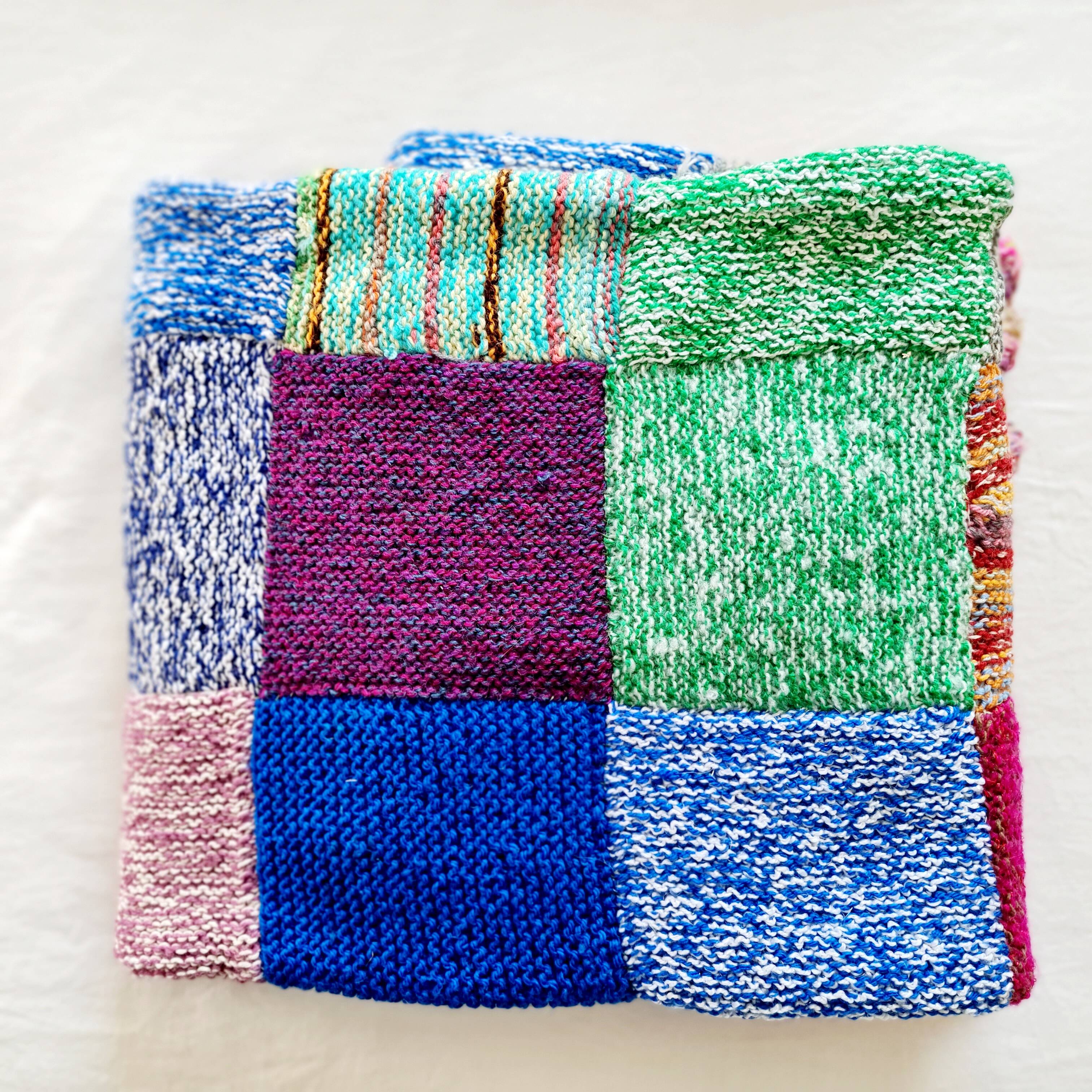 Vintage wool patchwork plaid