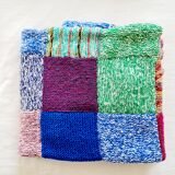 Plaid vintage patchwork de laine