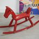 Kay Bojesen wooden rocking horse, red finish, Danish design, 1970s