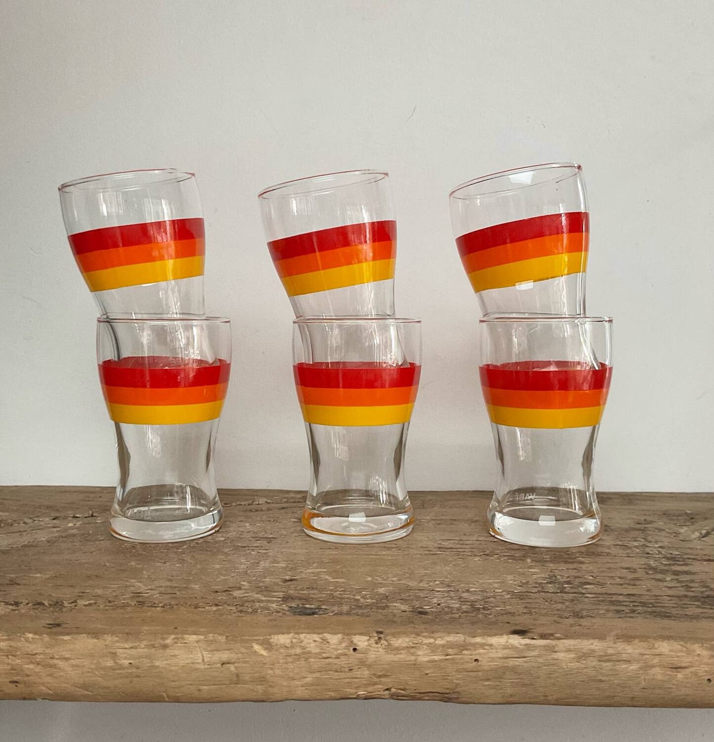 6 vintage glasses "Vabé"