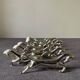 Vintage silver metal horse knife holder