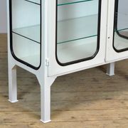 Glass & Iron Medical Cabinet, 1970s
