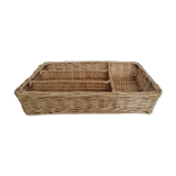 Wicker basket for cutlery