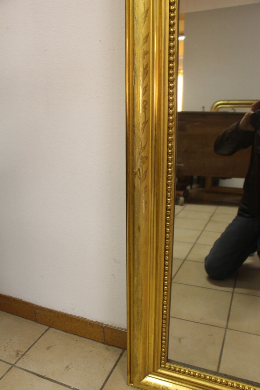 Golden mirror Louis Philippe 183x119cm