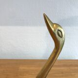 Duck in brass and wood