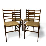 Set of 4 vintage Italian chairs in Superleggera style