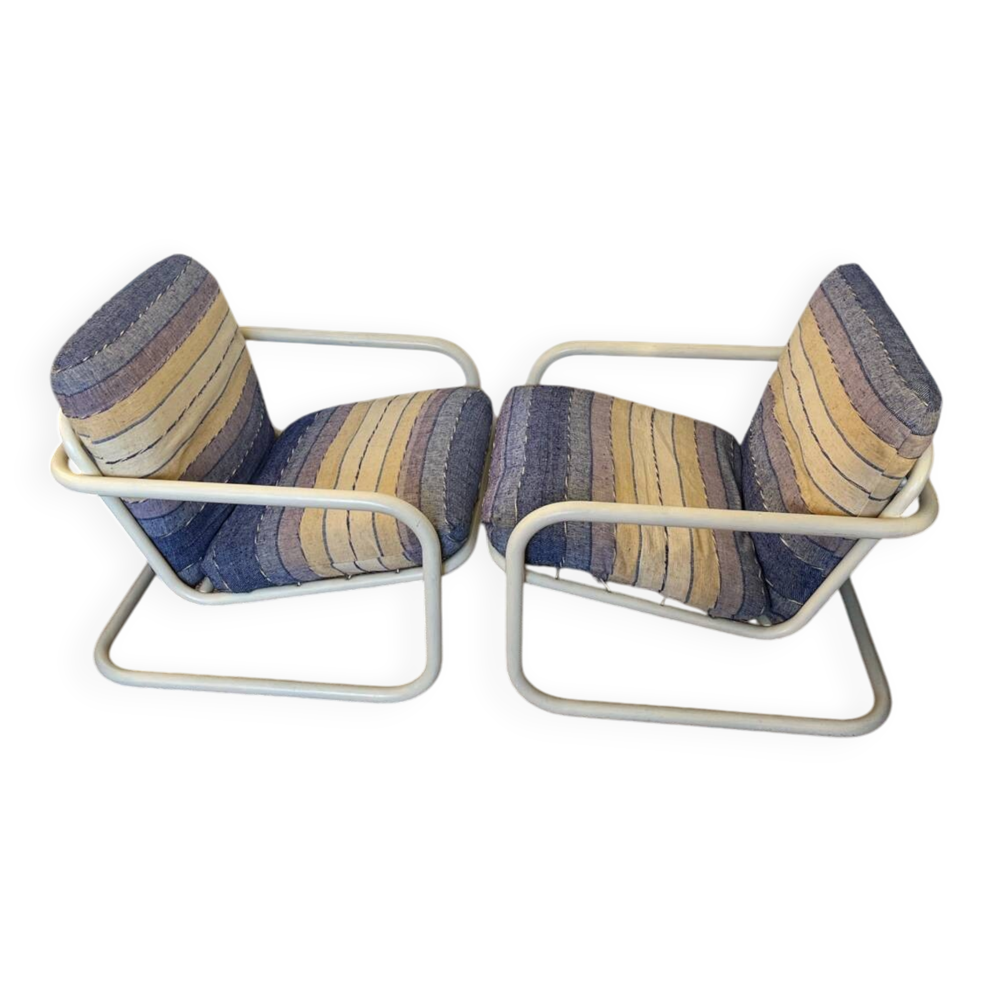 Pair of vintage 70s armchairs by Marc Berthier for Prisunic