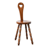 Chaise brutaliste en bois