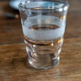 White granite glasses