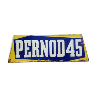 Plate steel pernod 45 vintage