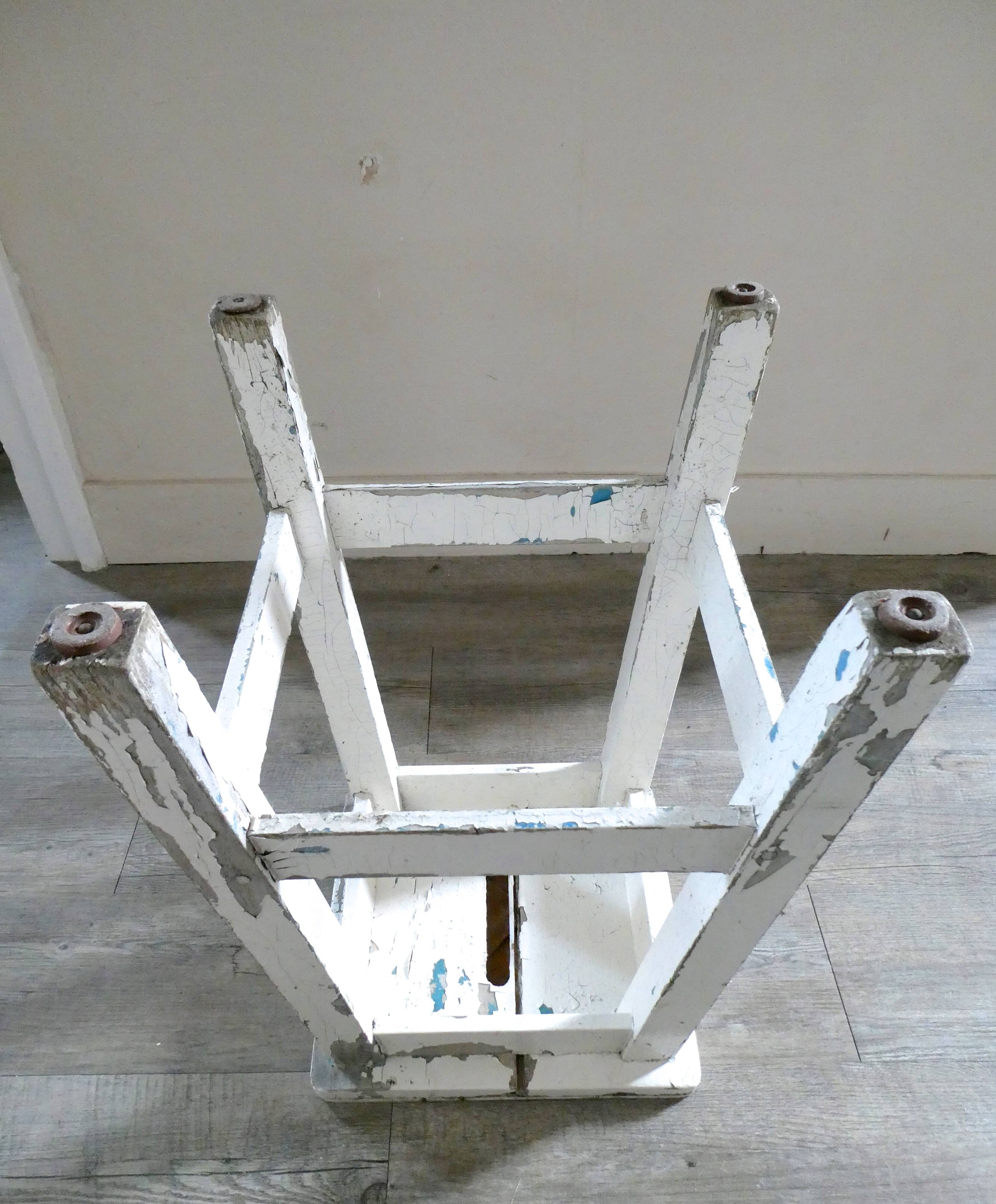 Stool with formica seat Mint green, years 50