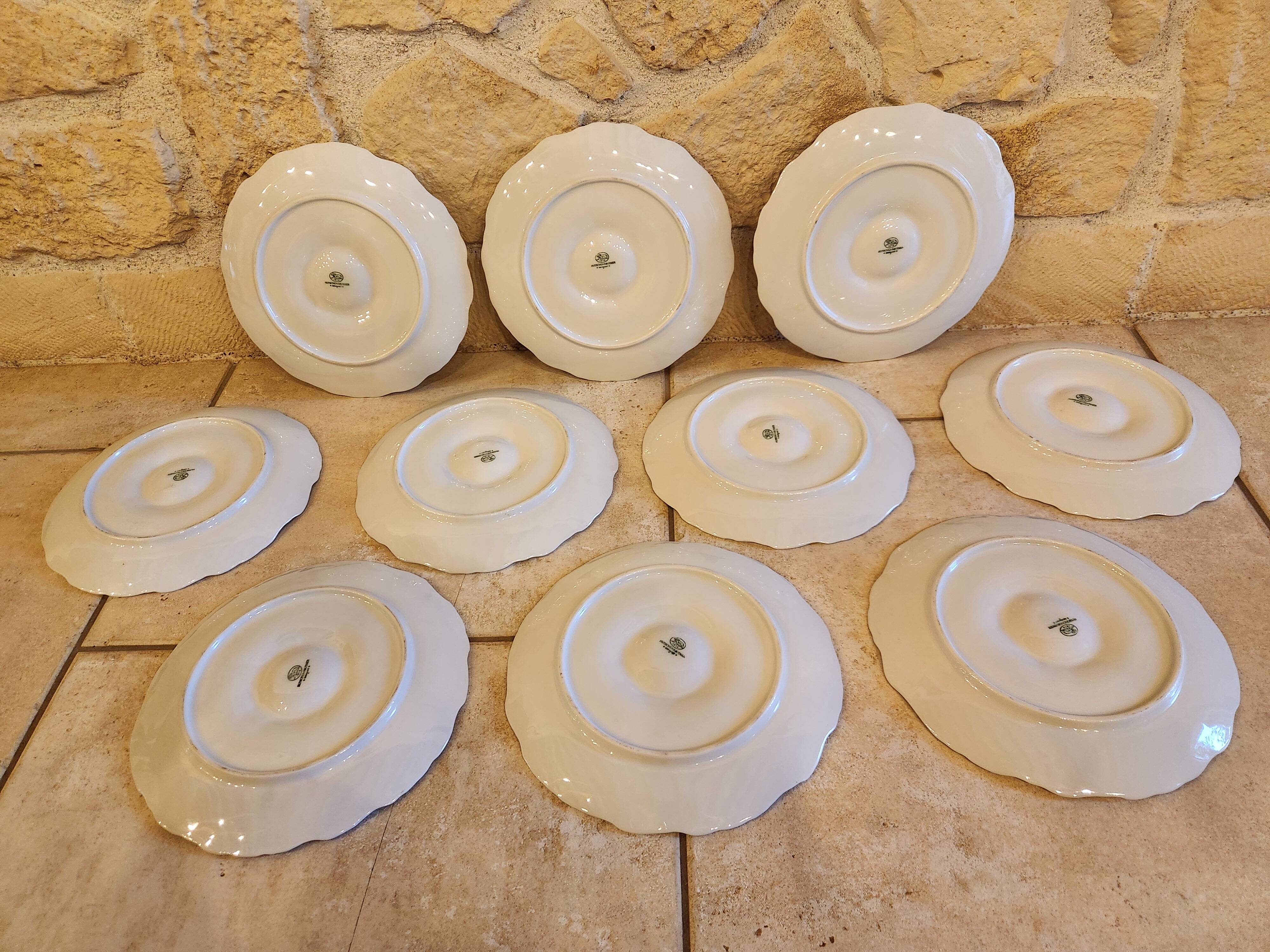 Set of 10 vintage Hutschenreuther oyster plates