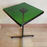 Vintage handcrafted glass side table