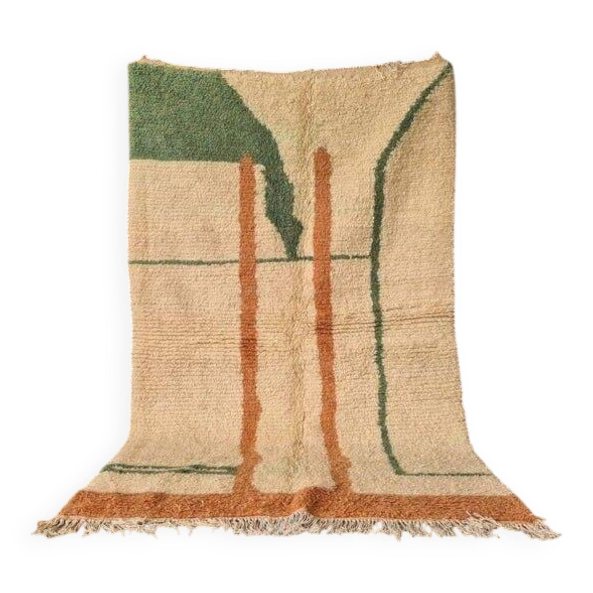 Handmade Beni Ourain Berber rug with colourful patterns, 1.5/2.5 m.