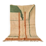 Handmade Beni Ourain Berber rug with colourful patterns, 1.5/2.5 m.