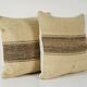 Set of 2 vintage kilim cushion covers 58x58 cm