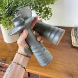 Pair of gray stoneware candlesticks