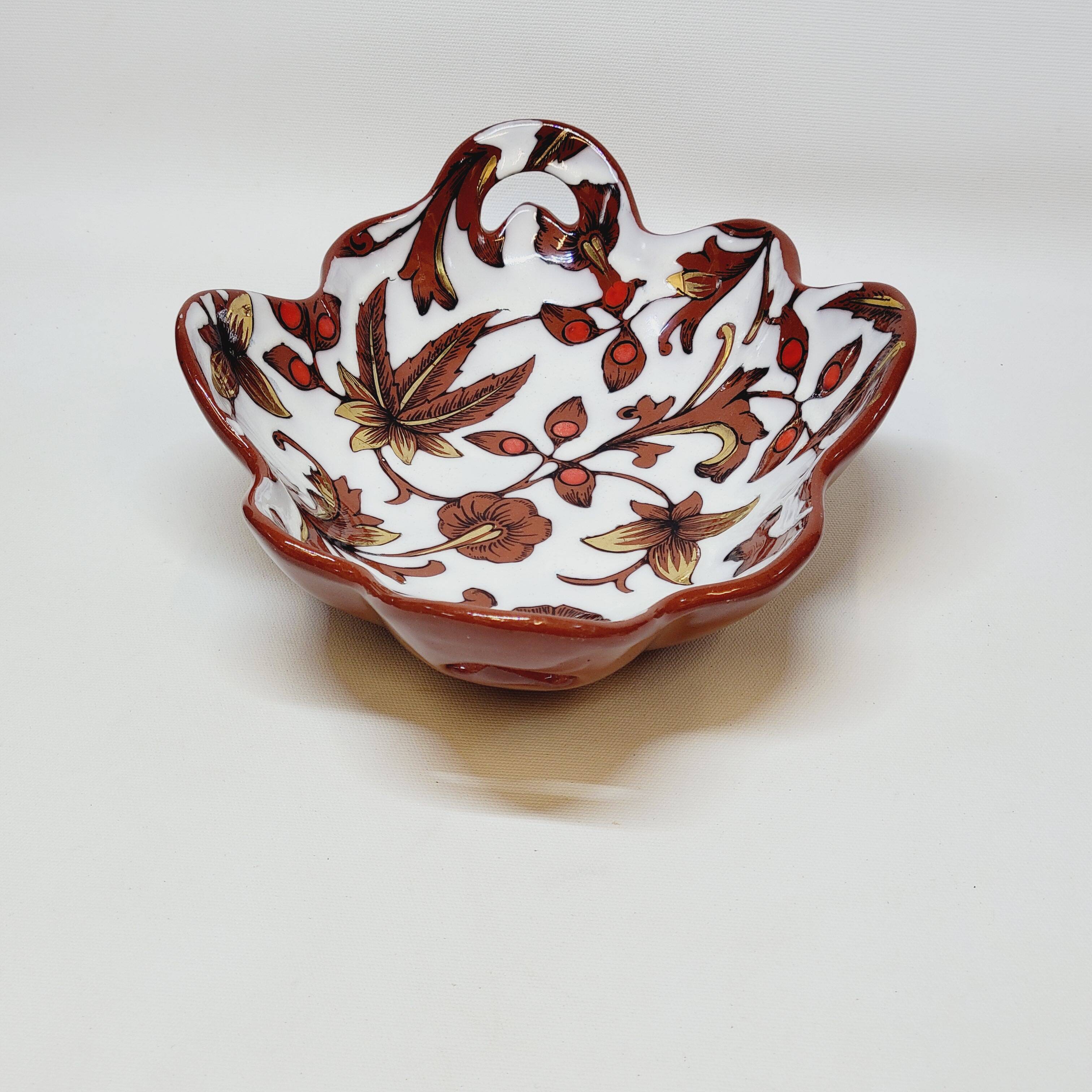 Longwy Cloisonné Enameled Basket Empty Pocket Cup Flowers Fe