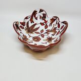 Longwy Cloisonné Enameled Basket Empty Pocket Cup Flowers Fe