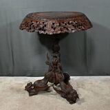 Anglo-Indian Pedestal Table in Exotic Wood – Late 19th Century