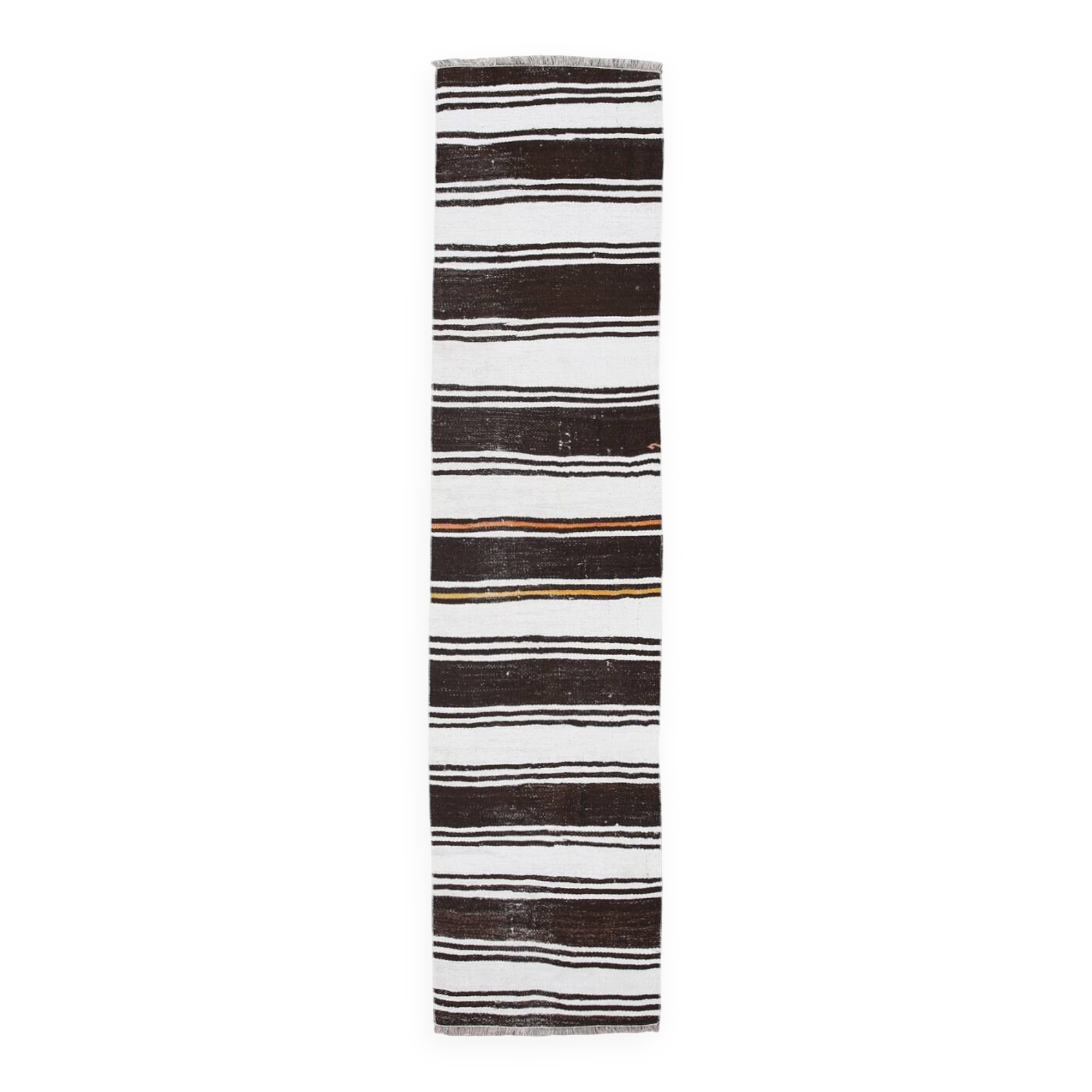 2x10 Modern Striped Turkish Kilim Runner Rug, 69x309Cm
