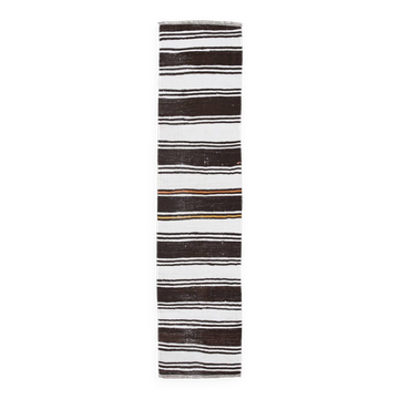 2x10 Modern Striped Turkish Kilim Runner Rug, 69x309Cm