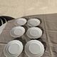 6 flat plates in white earthenware edge scalloon scalloon schumann arzberg germany vintage