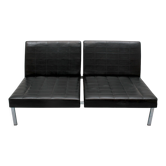 1960s 2-seater sofa in synthetic leather