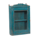 Vintage blue mural showcase old teck patina and piece of origin india