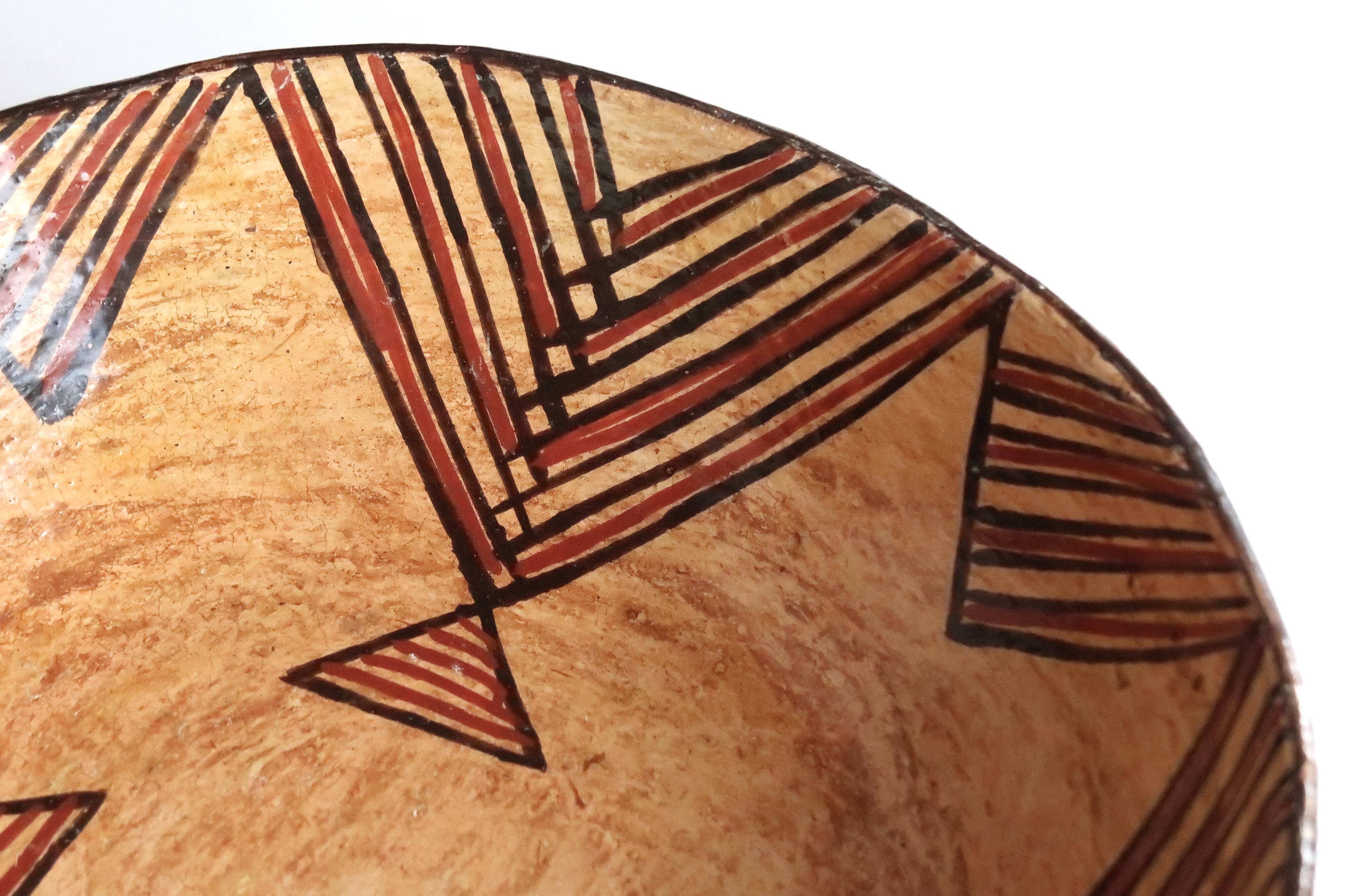 Kabyle wall dish in terracotta, 70s