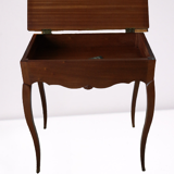 Side table, artisanal vintage mahogany desk worker