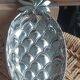Vide poche en métal argenté forme ananas