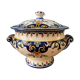 Soup pot in earthenware Vieux Rouen handmade