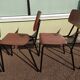Set of 6 Dutch and metal school chairs - adult