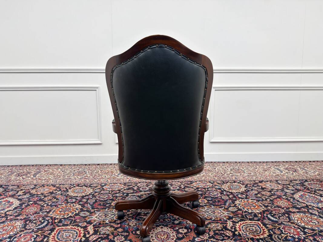 Classic English Chesterfield Desk Chair Green